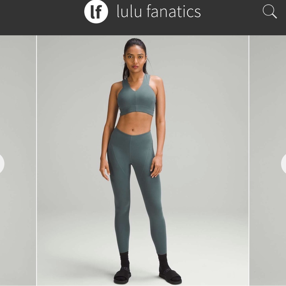 lululemon🍋Lab Nulu Cross-Back Yoga Bra in Sea Steel Size 12 (w/pads) - Picture 4 of 8